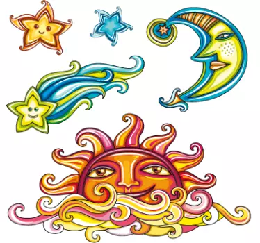 Sky Elements Wall Decals - TenStickers