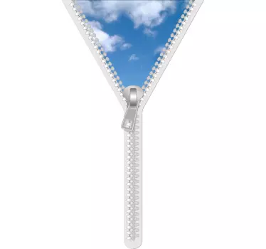 Sky Zipper Decorative Cloud Sticker - TenStickers
