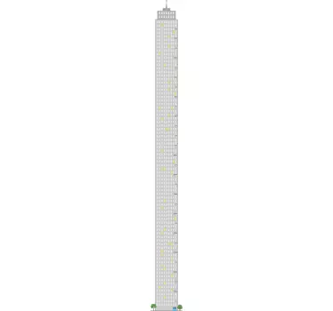 Skyscraper Height Chart Sticker - TenStickers