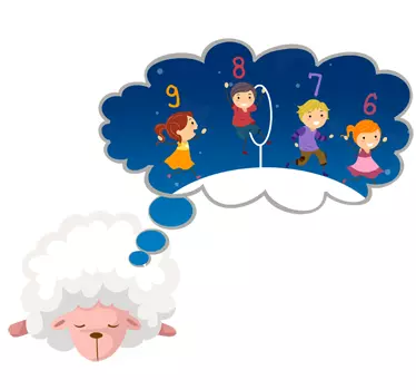 Sleeping Sheep Sticker - TenStickers