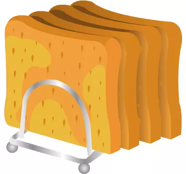 Slice Toasted Bread Wall Decal - TenStickers