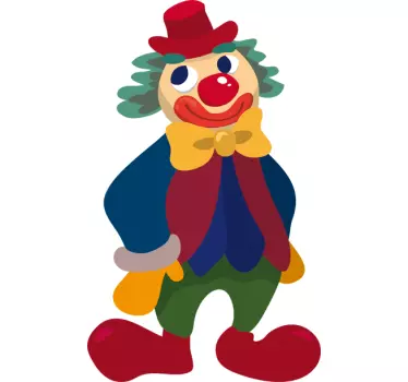 Smiling Clown Kids Sticker - TenStickers