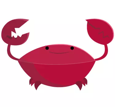 Smiling Crab Sticker - TenStickers
