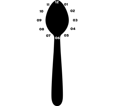 Spoon Clock Sticker - TenStickers