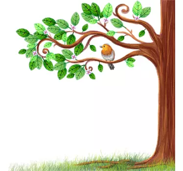 Spring tree wall decal - TenStickers