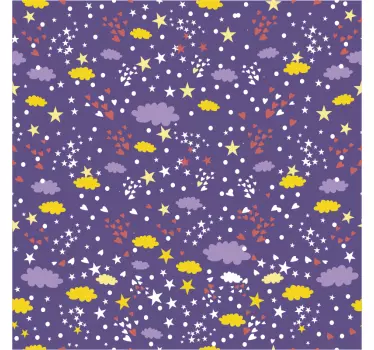 Stars and Clouds furniture sticker - TenStickers