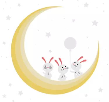 Stars baby room illustration wall art decal - TenStickers