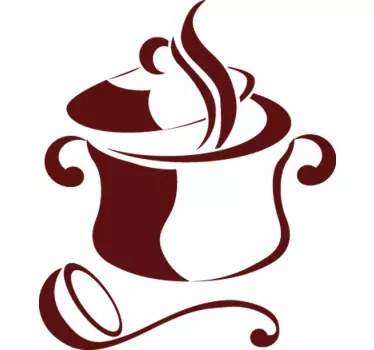 Steaming Pot Wall Sticker - TenStickers