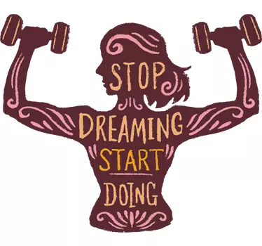 Stop Dreaming Fitness Wall Sticker - TenStickers