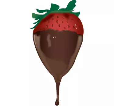 Strawberry & Chocolate Sticker - TenStickers