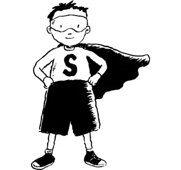 Superkid Illustration Sticker - TenStickers