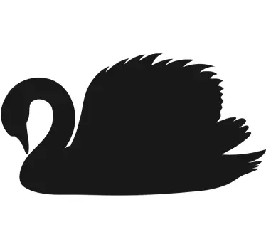 Swan Silhouette Decal - TenStickers