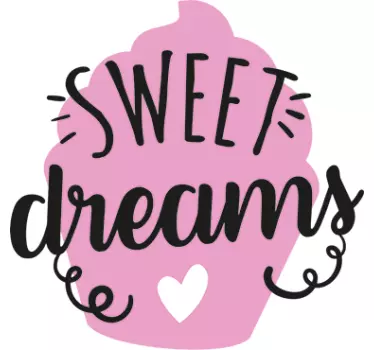 Sweet Dreams Cupcake Wall Sticker - TenStickers