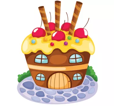 Sweets House Kids Sticker - TenStickers