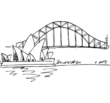 Sydney Opera House Wall Sticker - TenStickers