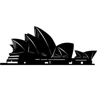 Sydney Opera Silhouette Wall Sticker - TenStickers