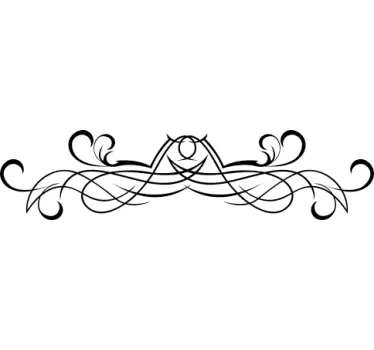 Symmetrical Swirl Headboard Sticker - TenStickers