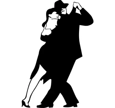 Tango Couple Dancing Wall Sticker - TenStickers