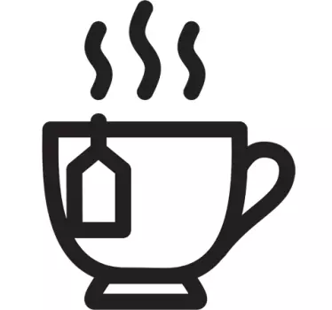 Tea Icon Drink Wall Sticker - TenStickers