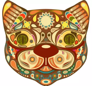 The Colourful Cat Decal - TenStickers