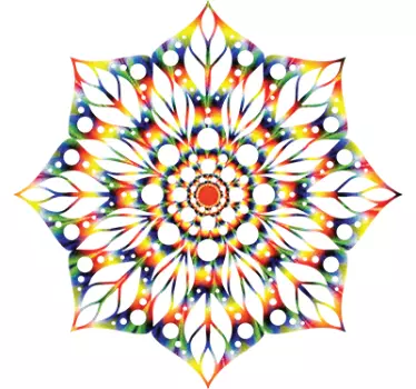 Tie-Dye Mandala Wall Sticker - TenStickers
