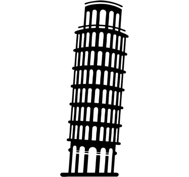 Tower of Pisa Decal - TenStickers