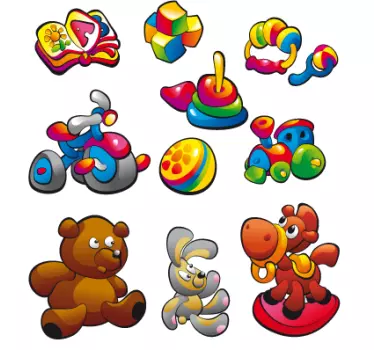 Toy Collection Kids Stickers - TenStickers