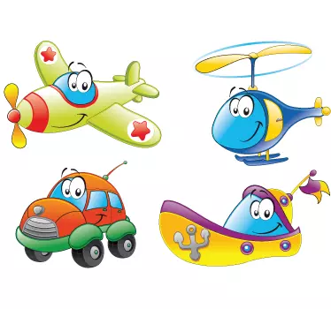 Transport Characters Sticker - TenStickers