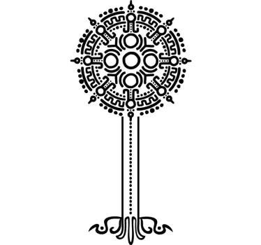 Tree of life symbols Abstract decal - TenStickers