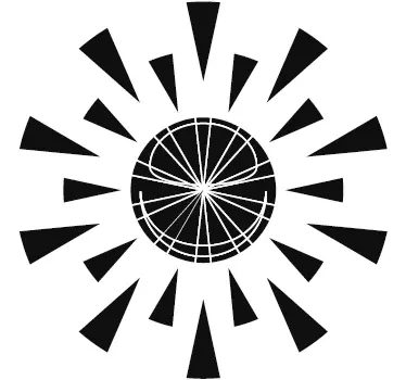 Triangular Sun Sticker - TenStickers