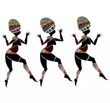 Tribal Dancers Wall Sticker - TenStickers