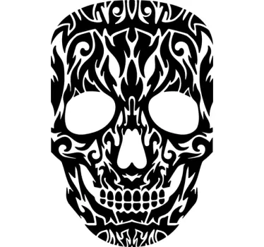 Tribal Skull Mask Wall Sticker - TenStickers