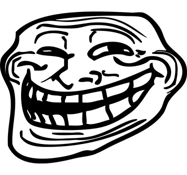 Troll Face Sticker - TenStickers