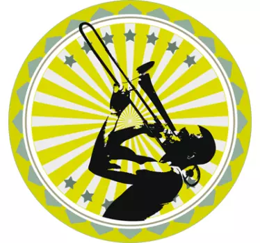 Trombone Musician Sticker - TenStickers