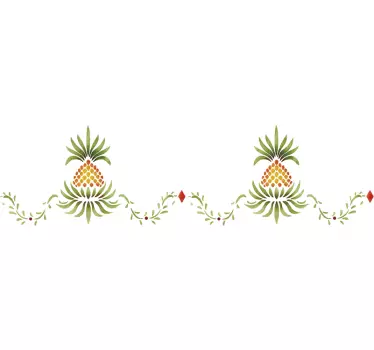 Tropical Pineapples Wall Sticker - TenStickers