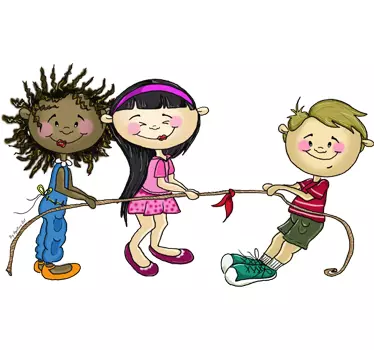 Tug of War Kids Sticker - TenStickers