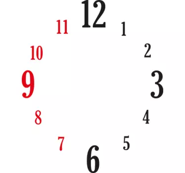 Two Colours Clock Sticker - TenStickers
