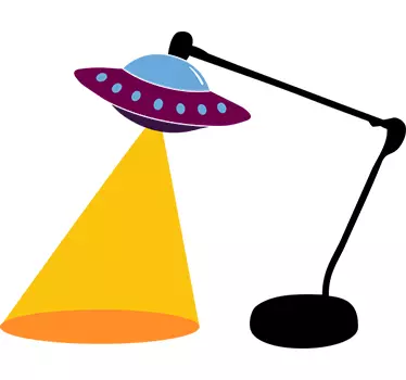 UFO Lamp Wall Sticker - TenStickers