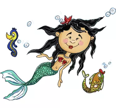 Under the Sea Mermaid Wall Sticker - TenStickers