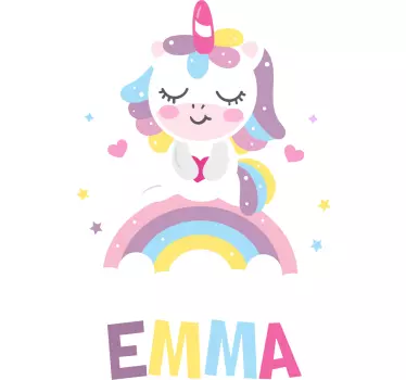 Unicorn Customisable Wall Decal - TenStickers