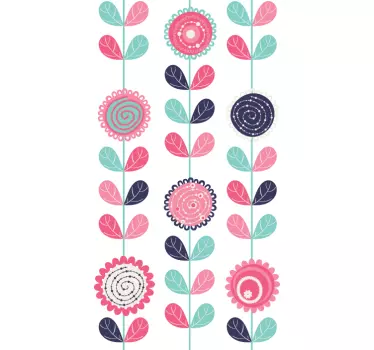 Vertical Flower Decal - TenStickers