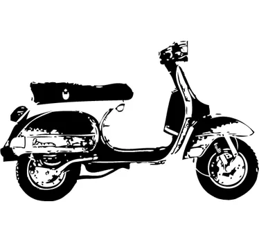 Vespa Profile Sticker - TenStickers
