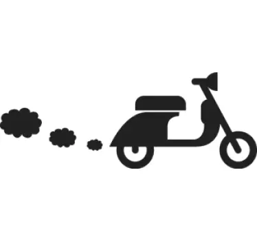 Vespa Scooter Wall Sticker - TenStickers