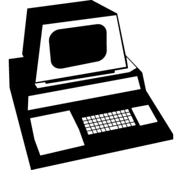 Vintage Computer Artwork object sticker - TenStickers