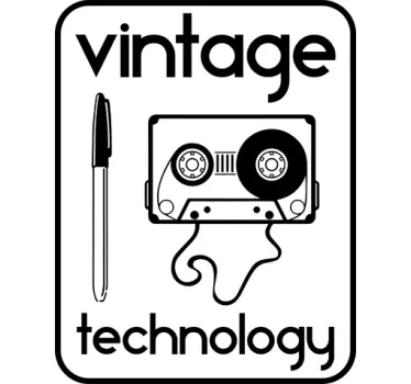 VINTAGE TECHNOLOGICAL TAPE object sticker - TenStickers