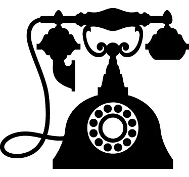 Vintage Telephone Sticker - TenStickers