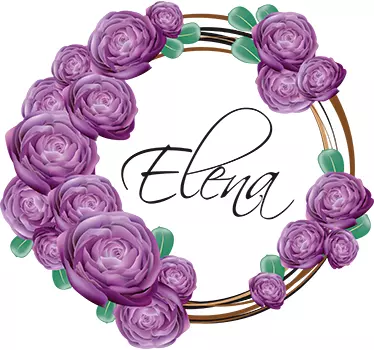 Violet flowers customizable  flower wall sticker - TenStickers