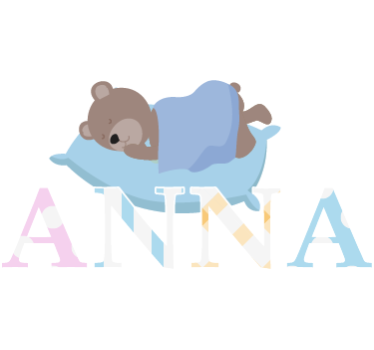 Wall decal bear pillow personalisable - TenStickers