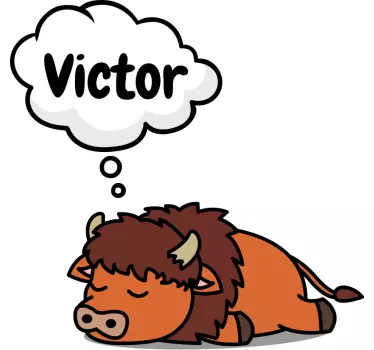 Wall sticker of sleeping animal character - TenStickers