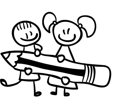 Wall stickers for kid happy kids with pencil - TenStickers